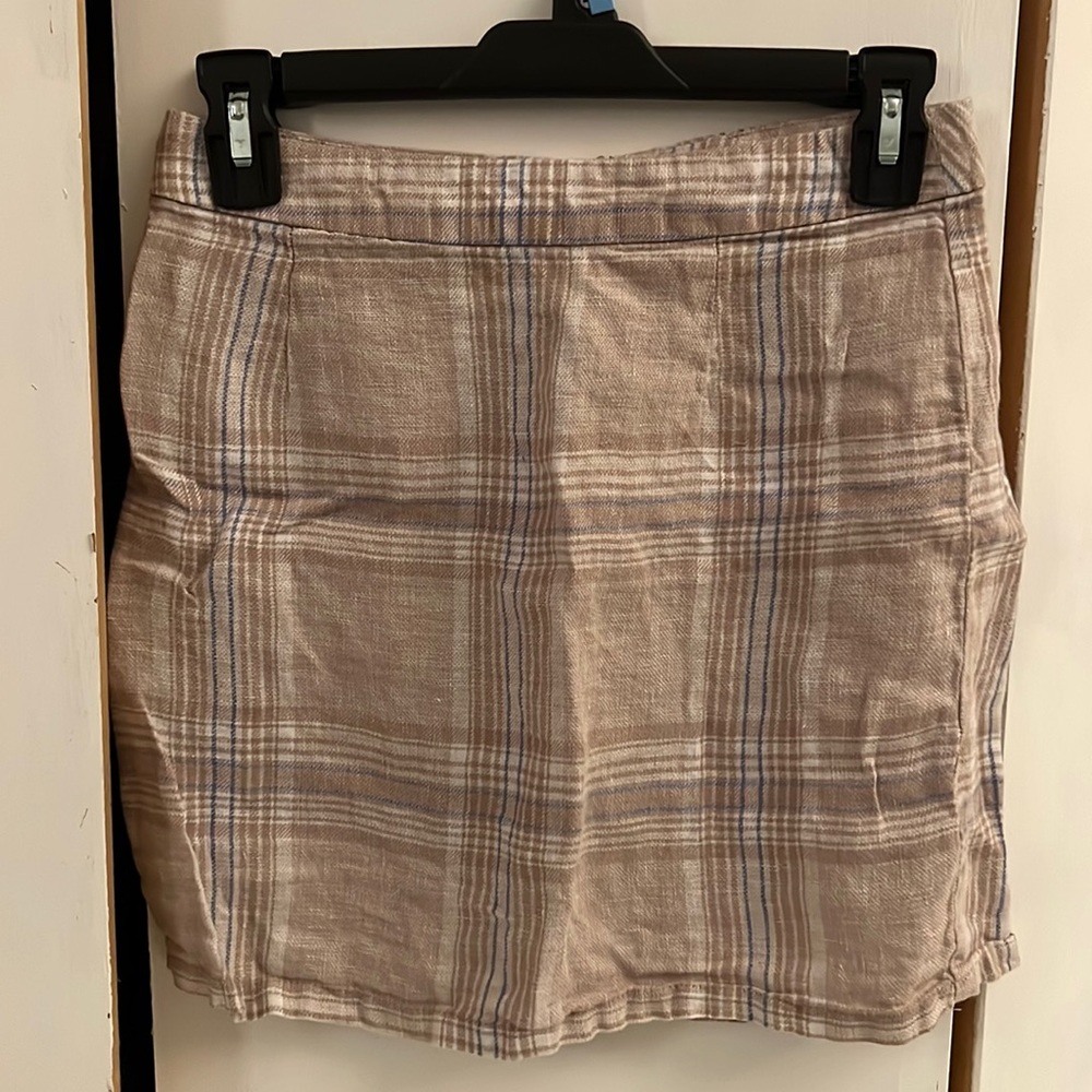Plaid mini skirt